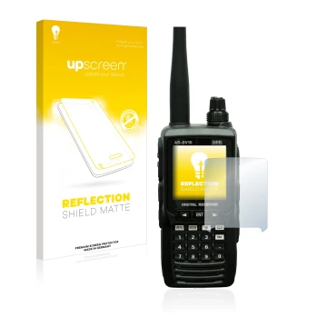 Parte frontale di una confezione del prodotto con il logo del marchio upscreen. Accanto è raffigurato il dispositivo Aor AR-DV