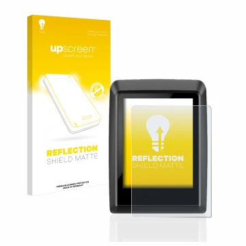 Parte frontale di una confezione del prodotto con il logo del marchio upscreen. Accanto è raffigurato il dispositivo Bosch Kio