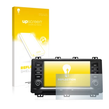 Parte frontale di una confezione del prodotto con il logo del marchio upscreen. Accanto è raffigurato il dispositivo Seat Atec