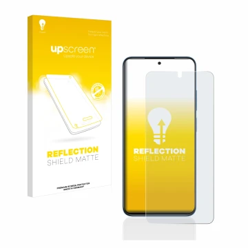 Parte frontale di una confezione del prodotto con il logo del marchio upscreen. Accanto è raffigurato il dispositivo Xiaomi Re