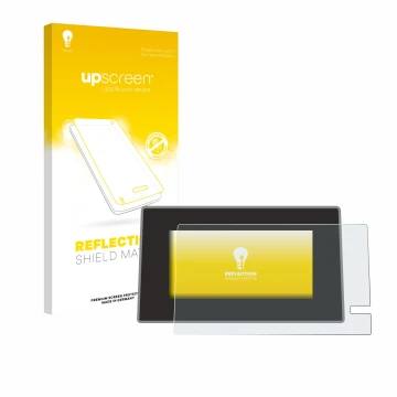 Parte frontale di una confezione del prodotto con il logo del marchio upscreen. Accanto è raffigurato il dispositivo Renault T