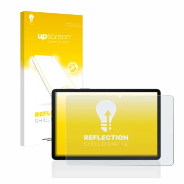 Parte frontale di una confezione del prodotto con il logo del marchio upscreen. Accanto è raffigurato il dispositivo Samsung G