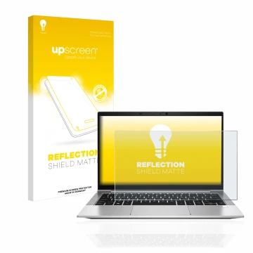 Parte frontale di una confezione del prodotto con il logo del marchio upscreen. Accanto è raffigurato il dispositivo HP EliteB