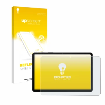 Parte frontale di una confezione del prodotto con il logo del marchio upscreen. Accanto è raffigurato il dispositivo Samsung G