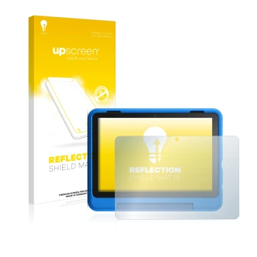 Parte frontale di una confezione del prodotto con il logo del marchio upscreen. Accanto è raffigurato il dispositivo Amazon Fi