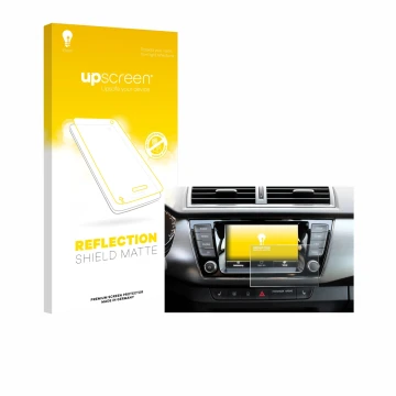 Parte frontale di una confezione del prodotto con il logo del marchio upscreen. Accanto è raffigurato il dispositivo Skoda Fab