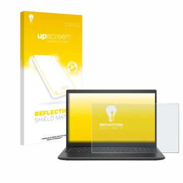 Parte frontale di una confezione del prodotto con il logo del marchio upscreen. Accanto è raffigurato il dispositivo Dell Lati