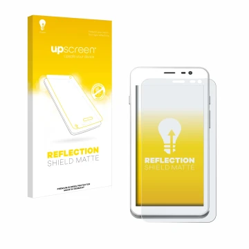 Parte frontale di una confezione del prodotto con il logo del marchio upscreen. Accanto è raffigurato il dispositivo Pax A77 c