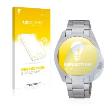 Parte frontale di una confezione del prodotto con il logo del marchio upscreen. Accanto è raffigurato il dispositivo Seiko 5 S