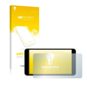 Parte frontale di una confezione del prodotto con il logo del marchio upscreen. Accanto è raffigurato il dispositivo Portkeys 