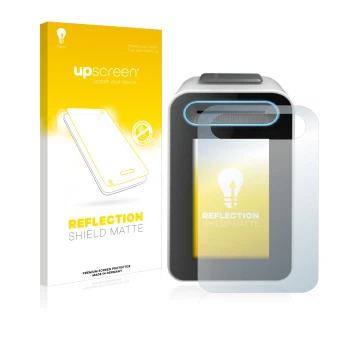 Parte frontale di una confezione del prodotto con il logo del marchio upscreen. Accanto è raffigurato il dispositivo Cherry eH