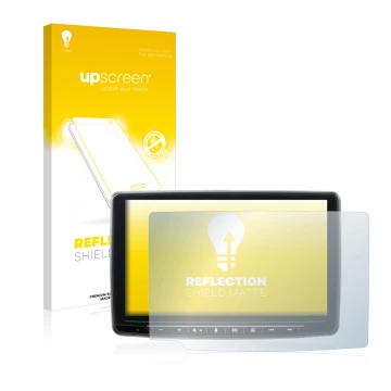 Parte frontale di una confezione del prodotto con il logo del marchio upscreen. Accanto è raffigurato il dispositivo Alpine IN