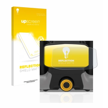 Parte frontale di una confezione del prodotto con il logo del marchio upscreen. Accanto è raffigurato il dispositivo PowaKaddy