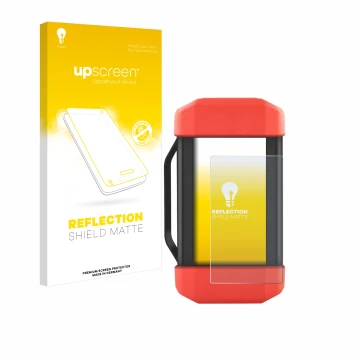 Parte frontale di una confezione del prodotto con il logo del marchio upscreen. Accanto è raffigurato il dispositivo Launch SR