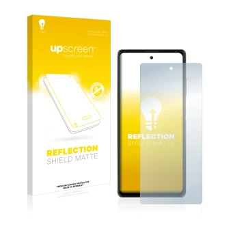 Parte frontale di una confezione del prodotto con il logo del marchio upscreen. Accanto è raffigurato il dispositivo Blackview