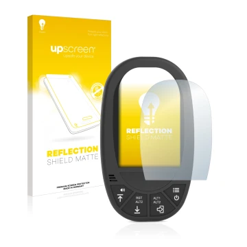 Parte frontale di una confezione del prodotto con il logo del marchio upscreen. Accanto è raffigurato il dispositivo Flymaster