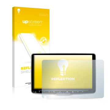 Parte frontale di una confezione del prodotto con il logo del marchio upscreen. Accanto è raffigurato il dispositivo Alpine iL