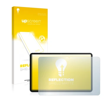 Parte frontale di una confezione del prodotto con il logo del marchio upscreen. Accanto è raffigurato il dispositivo Honor Pad