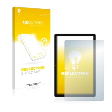 Parte frontale di una confezione del prodotto con il logo del marchio upscreen. Accanto è raffigurato il dispositivo Blackview