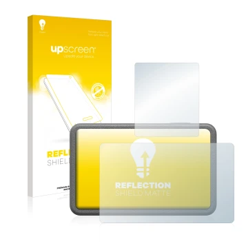 Parte frontale di una confezione del prodotto con il logo del marchio upscreen. Accanto è raffigurato il dispositivo DJI Osmo 