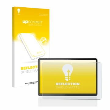 Parte frontale di una confezione del prodotto con il logo del marchio upscreen. Accanto è raffigurato il dispositivo Lenovo Ta