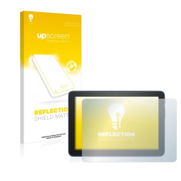 Parte frontale di una confezione del prodotto con il logo del marchio upscreen. Accanto è raffigurato il dispositivo Amazon Fi