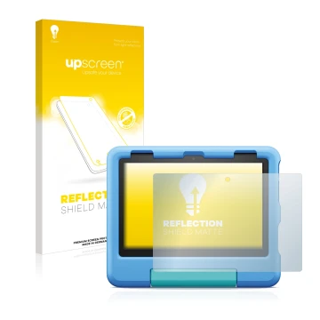 Parte frontale di una confezione del prodotto con il logo del marchio upscreen. Accanto è raffigurato il dispositivo Amazon Fi