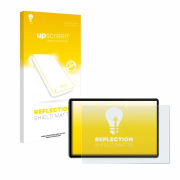 Parte frontale di una confezione del prodotto con il logo del marchio upscreen. Accanto è raffigurato il dispositivo Blackview