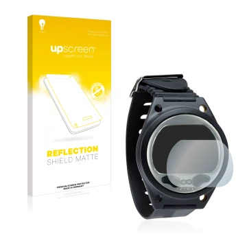 Parte frontale di una confezione del prodotto con il logo del marchio upscreen. Accanto è raffigurato il dispositivo SCUBAPRO 