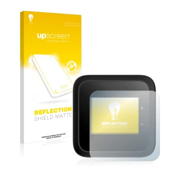Parte frontale di una confezione del prodotto con il logo del marchio upscreen. Accanto è raffigurato il dispositivo Netgear N