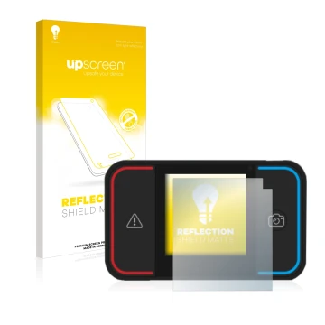 Parte frontale di una confezione del prodotto con il logo del marchio upscreen. Accanto è raffigurato il dispositivo Saphe Dri