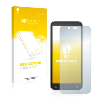 Parte frontale di una confezione del prodotto con il logo del marchio upscreen. Accanto è raffigurato il dispositivo Peaq PSP4