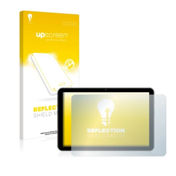 Parte frontale di una confezione del prodotto con il logo del marchio upscreen. Accanto è raffigurato il dispositivo Peaq PET 