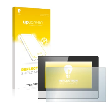 Parte frontale di una confezione del prodotto con il logo del marchio upscreen. Accanto è raffigurato il dispositivo Hikvision