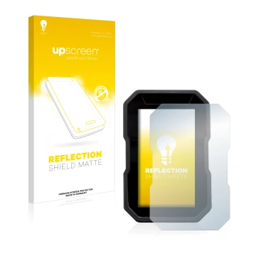 Parte frontale di una confezione del prodotto con il logo del marchio upscreen. Accanto è raffigurato il dispositivo Ducati De