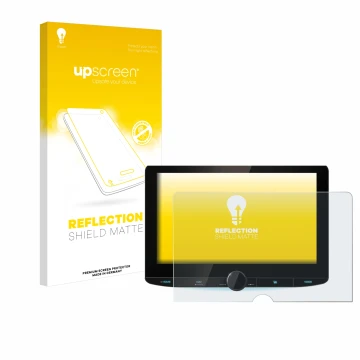 Parte frontale di una confezione del prodotto con il logo del marchio upscreen. Accanto è raffigurato il dispositivo Kenwood D