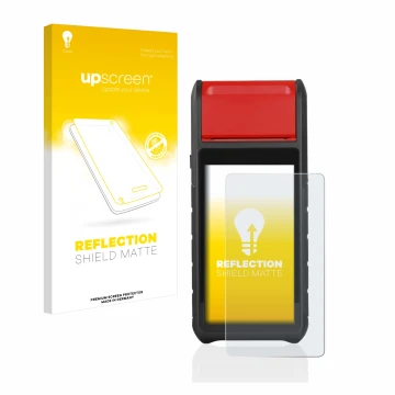 Parte frontale di una confezione del prodotto con il logo del marchio upscreen. Accanto è raffigurato il dispositivo Autel Max