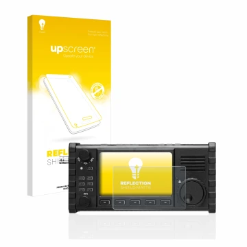 Parte frontale di una confezione del prodotto con il logo del marchio upscreen. Accanto è raffigurato il dispositivo Xiegu X61