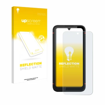 Parte frontale di una confezione del prodotto con il logo del marchio upscreen. Accanto è raffigurato il dispositivo Gigaset G