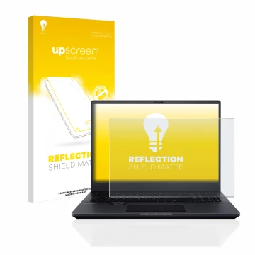 Parte frontale di una confezione del prodotto con il logo del marchio upscreen. Accanto è raffigurato il dispositivo ASUS ProA