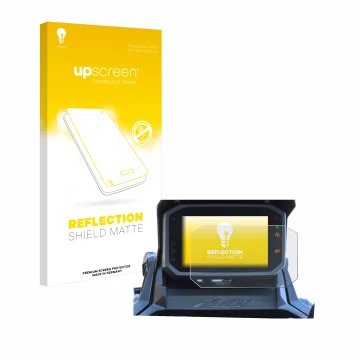 Parte frontale di una confezione del prodotto con il logo del marchio upscreen. Accanto è raffigurato il dispositivo Honda X-A