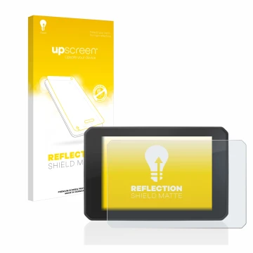 Parte frontale di una confezione del prodotto con il logo del marchio upscreen. Accanto è raffigurato il dispositivo FIT-EBIKE