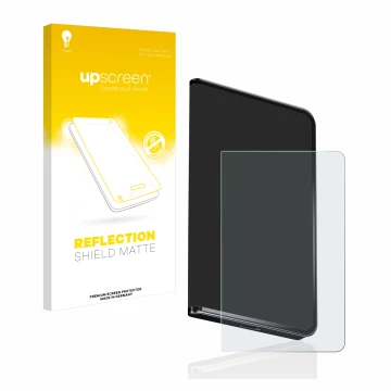 Parte frontale di una confezione del prodotto con il logo del marchio upscreen. Accanto è raffigurato il dispositivo Ledger St