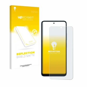 Parte frontale di una confezione del prodotto con il logo del marchio upscreen. Accanto è raffigurato il dispositivo Xiaomi Re