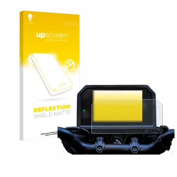 Parte frontale di una confezione del prodotto con il logo del marchio upscreen. Accanto è raffigurato il dispositivo Yamaha Tr