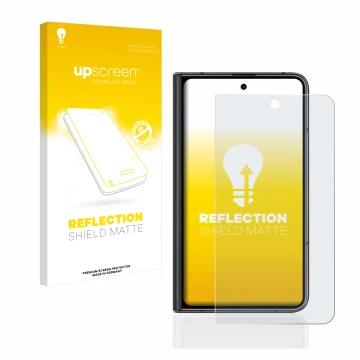 Parte frontale di una confezione del prodotto con il logo del marchio upscreen. Accanto è raffigurato il dispositivo Google Pi