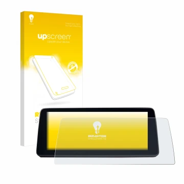 Parte frontale di una confezione del prodotto con il logo del marchio upscreen. Accanto è raffigurato il dispositivo BMW 5 G30