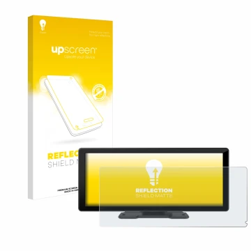 Parte frontale di una confezione del prodotto con il logo del marchio upscreen. Accanto è raffigurato il dispositivo Carpuride