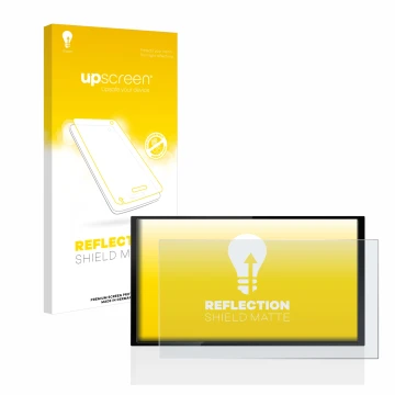 Parte frontale di una confezione del prodotto con il logo del marchio upscreen. Accanto è raffigurato il dispositivo Kenwood D