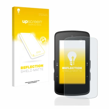 Parte frontale di una confezione del prodotto con il logo del marchio upscreen. Accanto è raffigurato il dispositivo Bryton Ri